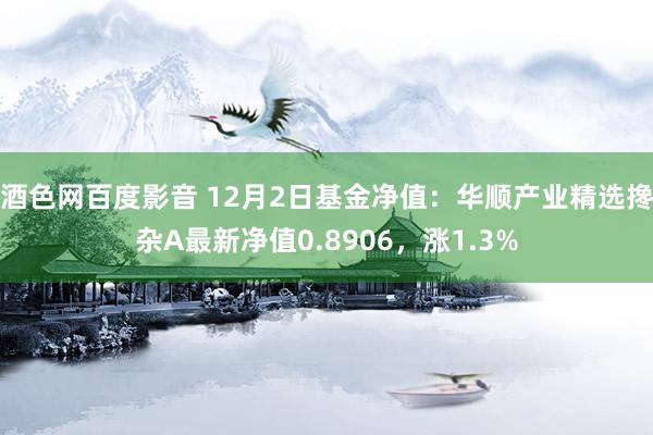 酒色网百度影音 12月2日基金净值：华顺产业精选搀杂A最新净值0.8906，涨1.3%