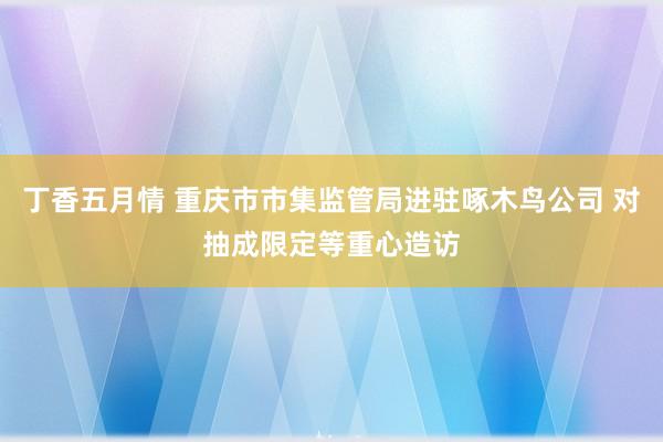 丁香五月情 重庆市市集监管局进驻啄木鸟公司 对抽成限定等重心造访