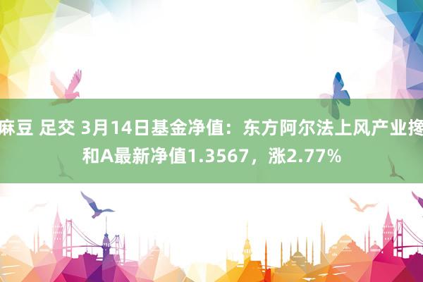 麻豆 足交 3月14日基金净值：东方阿尔法上风产业搀和A最新净值1.3567，涨2.77%
