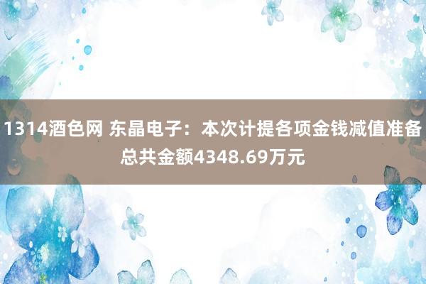 1314酒色网 东晶电子：本次计提各项金钱减值准备总共金额4348.69万元
