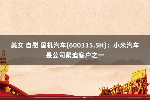 美女 自慰 国机汽车(600335.SH)：小米汽车是公司紧迫客户之一