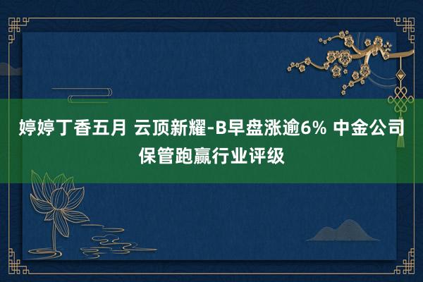 婷婷丁香五月 云顶新耀-B早盘涨逾6% 中金公司保管跑赢行业评级