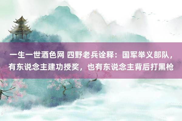 一生一世酒色网 四野老兵诠释：国军举义部队，有东说念主建功授奖，也有东说念主背后打黑枪