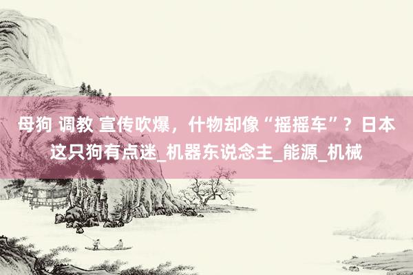 母狗 调教 宣传吹爆，什物却像“摇摇车”？日本这只狗有点迷_机器东说念主_能源_机械