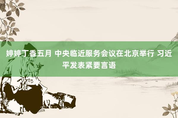 婷婷丁香五月 中央临近服务会议在北京举行 习近平发表紧要言语