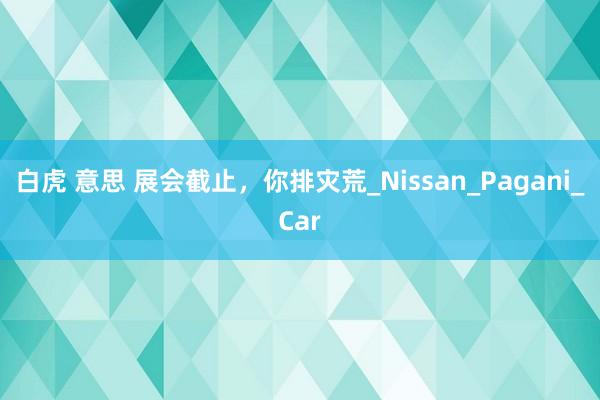 白虎 意思 展会截止，你排灾荒_Nissan_Pagani_Car