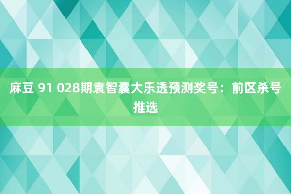 麻豆 91 028期袁智囊大乐透预测奖号：前区杀号推选