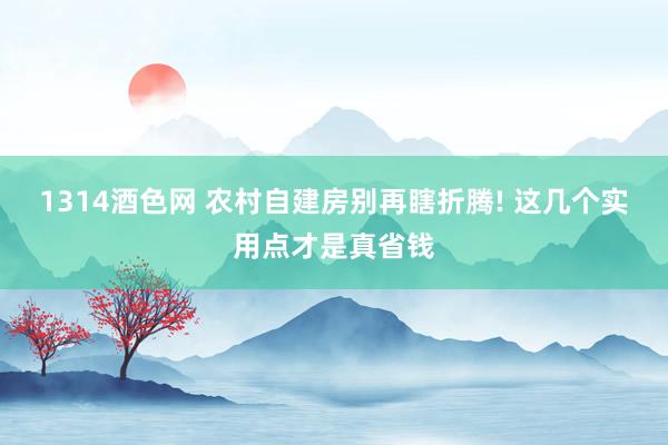 1314酒色网 农村自建房别再瞎折腾! 这几个实用点才是真省钱